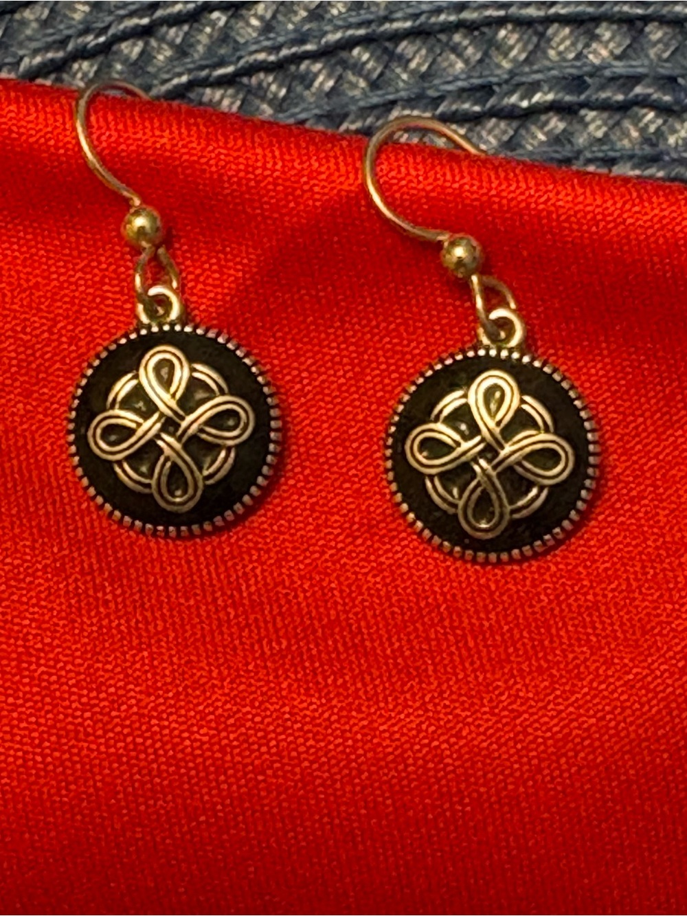 Brighton Gold-Tone Black Celtic Knot Drop Earrings Very comfortable to wear.